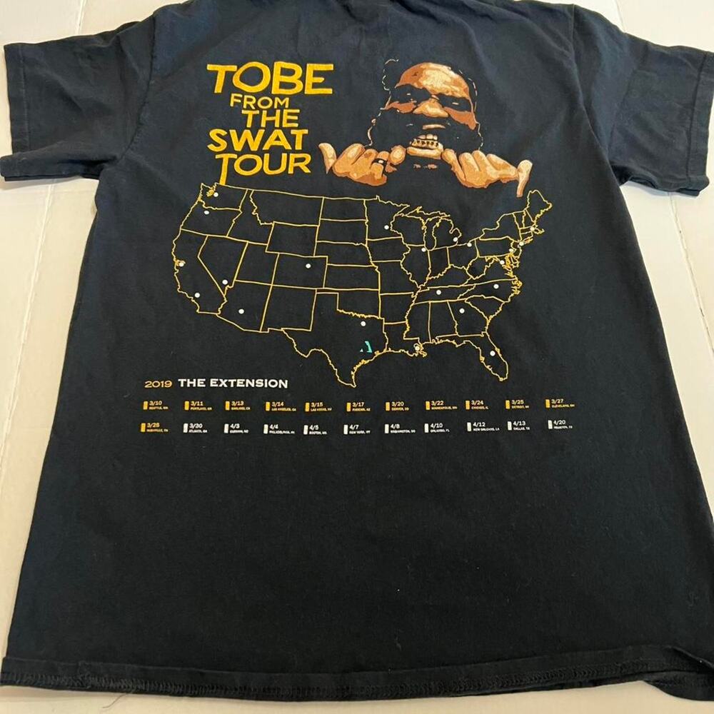 Fantastic Tobe Swat Tour Black Graphic T-Shirt